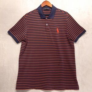 Polo Golf Ralph Lauren Mens Performance Shirt XL Pro Fit/Blue Striped Big Pony